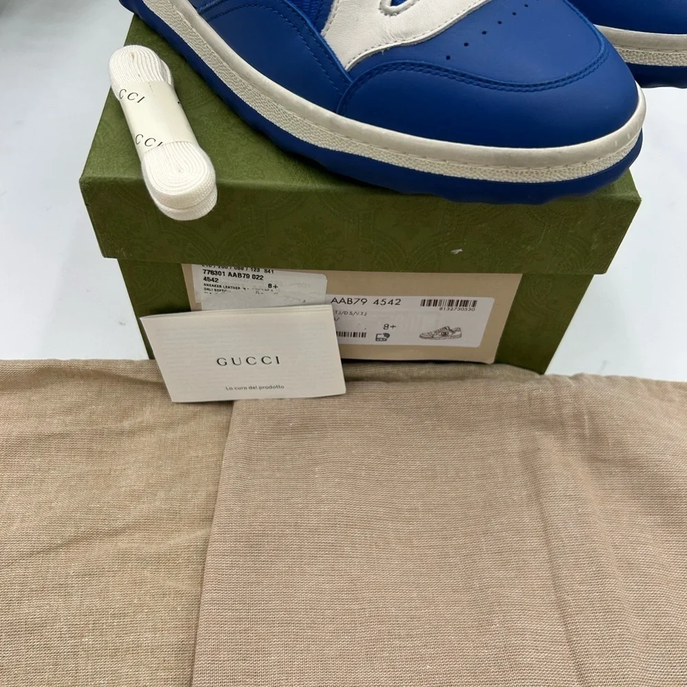 Men's Gucci Mac 80 low top sneakers size 8.5 fits 9.5 US made in Italy